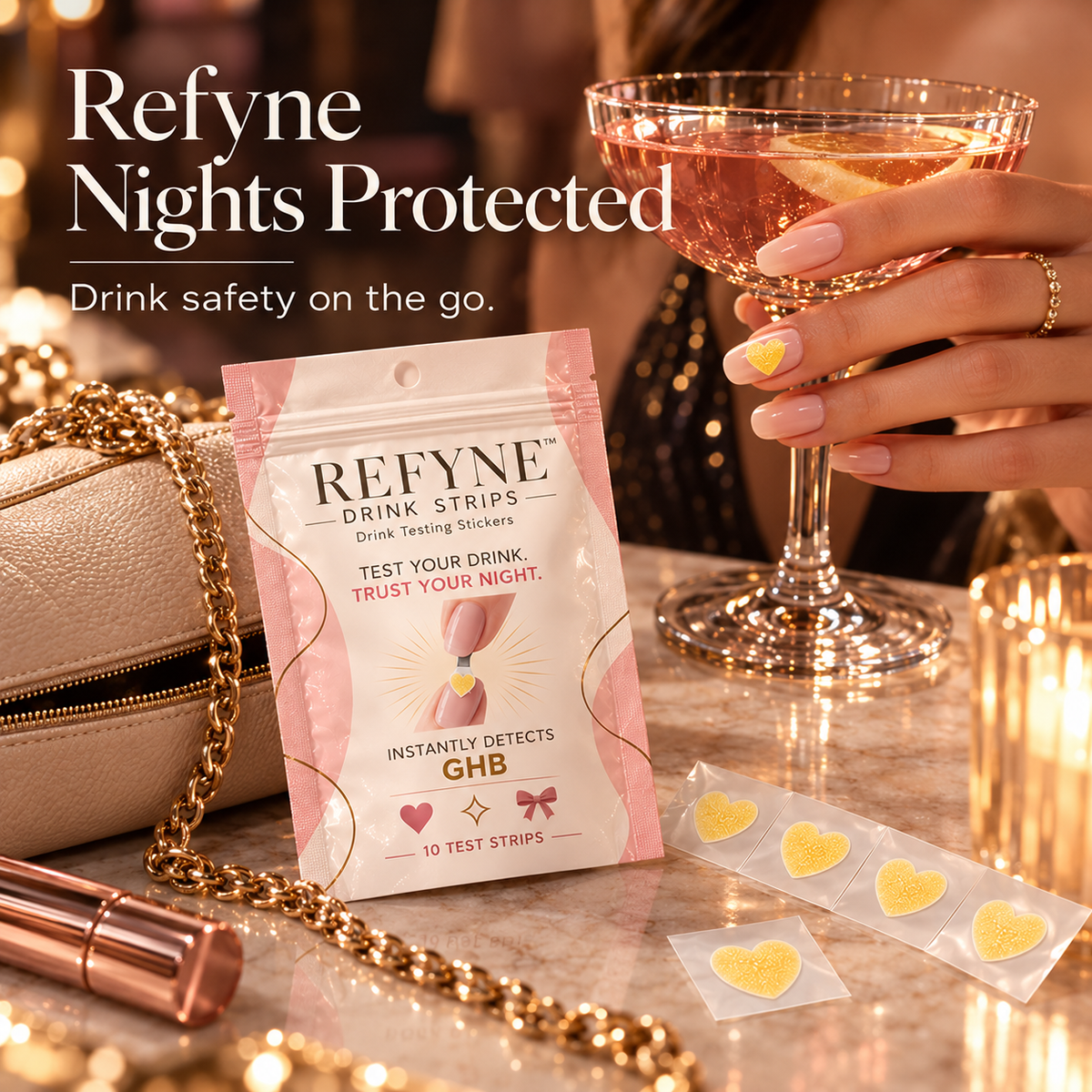 REFYNE™ Drink Testing Stickers